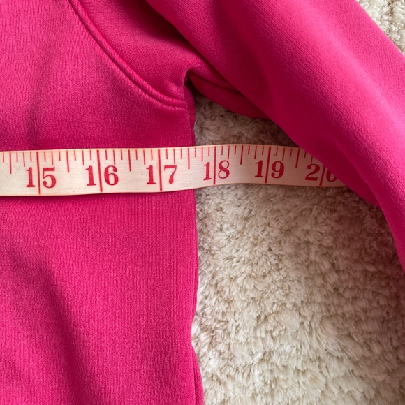 Under Armour Hoodie Womens Pink XS ColdGear Fleece Big Logo Semi-Fitted 1221640 - Picture 8 of 13